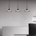 Contemporary Nordic Cylinder Shape Glass Aluminum Acrylic LED Pendant Light For Bedroom