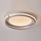 Modern Luxury Double Round Ring Aluminum Acrylic LED Flush Mount Ceiling Light For Bedroom