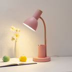 Modern Minimalist Iron Wood Adjustable Angle Pen Holder 1-Light Table Lamp For Study Lumendat