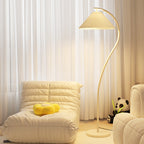 Modern Minimalist Pleated Fabric Iron 1-Light Standing Floor Lamp For Living Room Lumendat