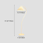 Modern Minimalist Pleated Fabric Iron 1-Light Standing Floor Lamp For Living Room Lumendat