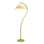 Modern Minimalist Pleated Fabric Iron 1-Light Standing Floor Lamp For Living Room Lumendat