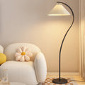 Modern Minimalist Pleated Fabric Iron 1-Light Standing Floor Lamp For Living Room Lumendat