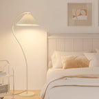 Modern Minimalist Pleated Fabric Iron 1-Light Standing Floor Lamp For Living Room Lumendat
