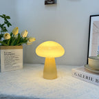 Contemporary Nordic Mushroom Shape Glass USB LED Table Lamp For Bedroom Lumendat