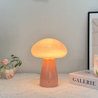 Contemporary Nordic Mushroom Shape Glass USB LED Table Lamp For Bedroom Lumendat