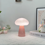 Contemporary Nordic Mushroom Shape Glass USB LED Table Lamp For Bedroom Lumendat