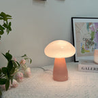 Contemporary Nordic Mushroom Shape Glass USB LED Table Lamp For Bedroom Lumendat