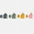 Contemporary Nordic Macaron Cone Cup Shape Glass Ball Iron Aluminum 1-Light Wall Sconce Lamp For Living Room
