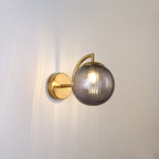 Contemporary Nordic Macaron Cone Cup Shape Glass Ball Iron Aluminum 1-Light Wall Sconce Lamp For Living Room