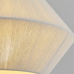 Traditional French Flying Saucer Shape Hemp Rope Wood 3-light Flush Mount Ceiling Light for Living Room
