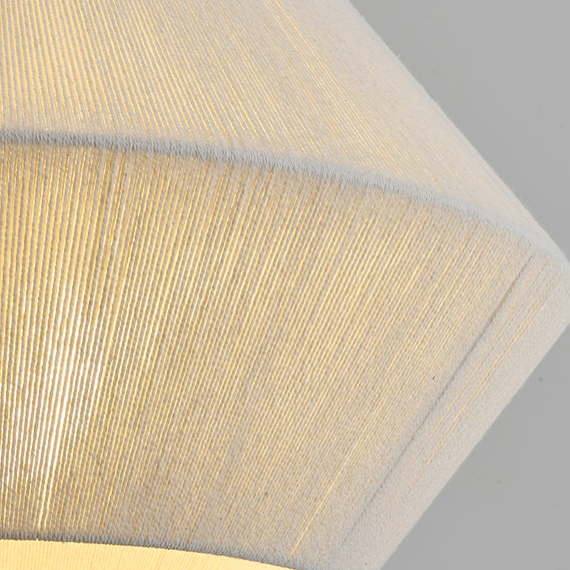 Traditional French Flying Saucer Shape Hemp Rope Wood 3-light Flush Mount Ceiling Light for Living Room