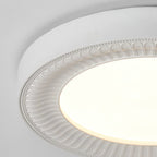 Traditional French Round Carving Resin Iron Acrylic LED Flush Mount Ceiling Light For Bedroom Lumendat