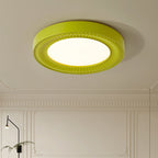 Traditional French Round Carving Resin Iron Acrylic LED Flush Mount Ceiling Light For Bedroom Lumendat