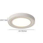 Traditional French Round Carving Resin Iron Acrylic LED Flush Mount Ceiling Light For Bedroom Lumendat