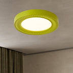 Traditional French Round Carving Resin Iron Acrylic LED Flush Mount Ceiling Light For Bedroom Lumendat