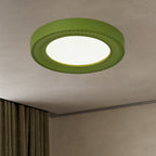Traditional French Round Carving Resin Iron Acrylic LED Flush Mount Ceiling Light For Bedroom Lumendat