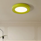 Traditional French Round Carving Resin Iron Acrylic LED Flush Mount Ceiling Light For Bedroom Lumendat