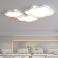 Contemporary Nordic Iron Acrylic Square Cloud Shade LED Flush Mount Ceiling Light For Living Room