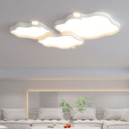 Contemporary Nordic Iron Acrylic Square Cloud Shade LED Flush Mount Ceiling Light For Living Room