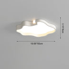 Contemporary Nordic Iron Acrylic Square Cloud Shade LED Flush Mount Ceiling Light For Living Room