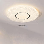 Modern Minimalist Cream Round Rose Iron Acrylic LED Flush Mount Ceiling Light For Bedroom