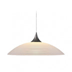 Modern Luxury Ribbed Dome Hardware Glass 1-Light Pendant Light For Bedroom