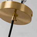 Contemporary Luxury Column Marble Brass 1-light Pendant Light for Living Room BulbSquare