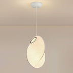 Contemporary Creative Round Ball Lanterns Iron Imitation Silk 1/3-Light Pendant Light For Living Room
