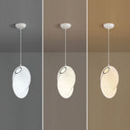 Contemporary Creative Round Ball Lanterns Iron Imitation Silk 1/3-Light Pendant Light For Living Room