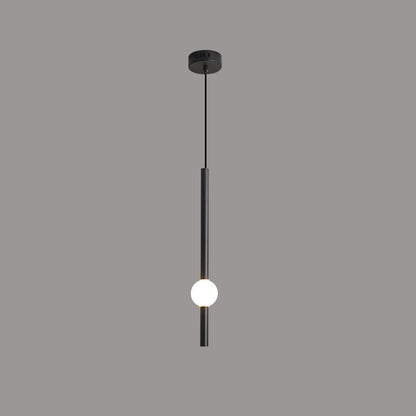 Modern Minimalist Round Ball Sword-Shape Iron Acrylic LED Pendant Light For Bedroom
