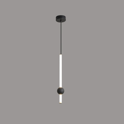 Modern Minimalist Round Ball Sword-Shape Iron Acrylic LED Pendant Light For Bedroom