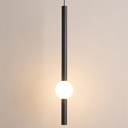 Modern Minimalist Round Ball Sword-Shape Iron Acrylic LED Pendant Light For Bedroom