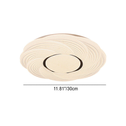 Modern Simplicity Iron Acrylic Square Round Petal LED Flush Mount Ceiling Light For Bedroom