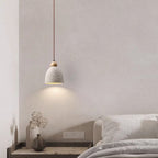 Contemporary Industrial Cement Wood Fillet Cone Shaped 1-Light Pendant Light For Living Room