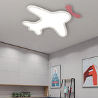 Lumendat Contemporary Creative Kids Cartoon Airplane Bear Iron Aluminum Acrylic LED Flush Mount Ceiling For Bedroom Lumendat