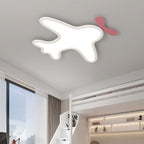 Lumendat Contemporary Creative Kids Cartoon Airplane Bear Iron Aluminum Acrylic LED Flush Mount Ceiling For Bedroom Lumendat
