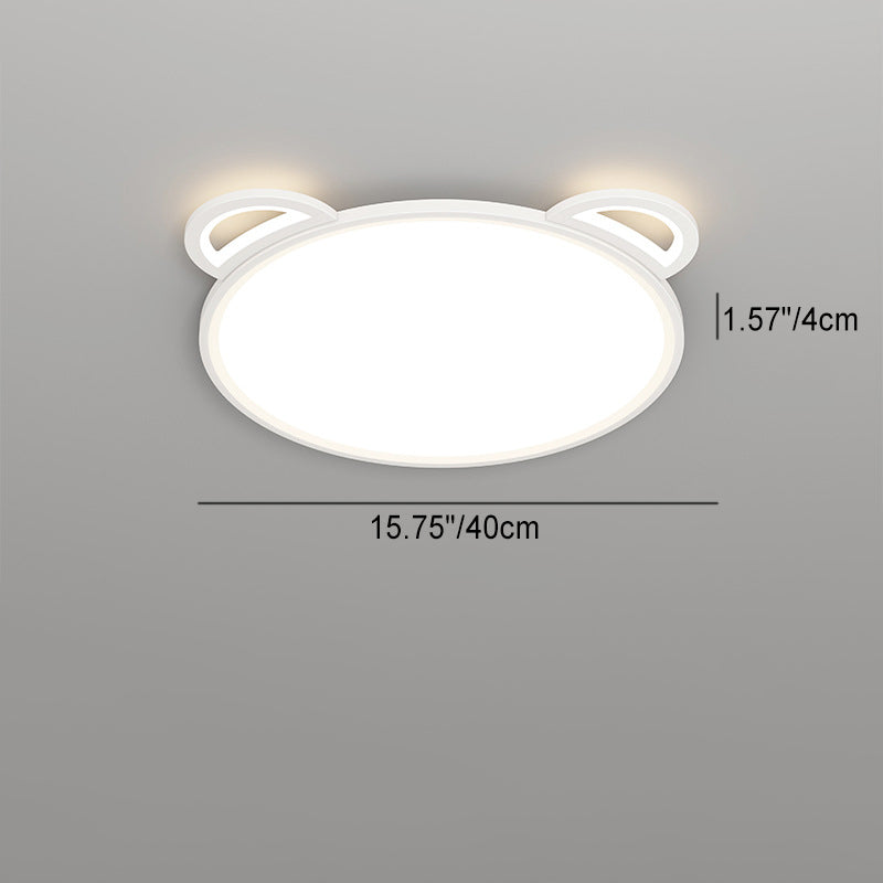 Lumendat Contemporary Creative Kids Cartoon Airplane Bear Iron Aluminum Acrylic LED Flush Mount Ceiling For Bedroom Lumendat