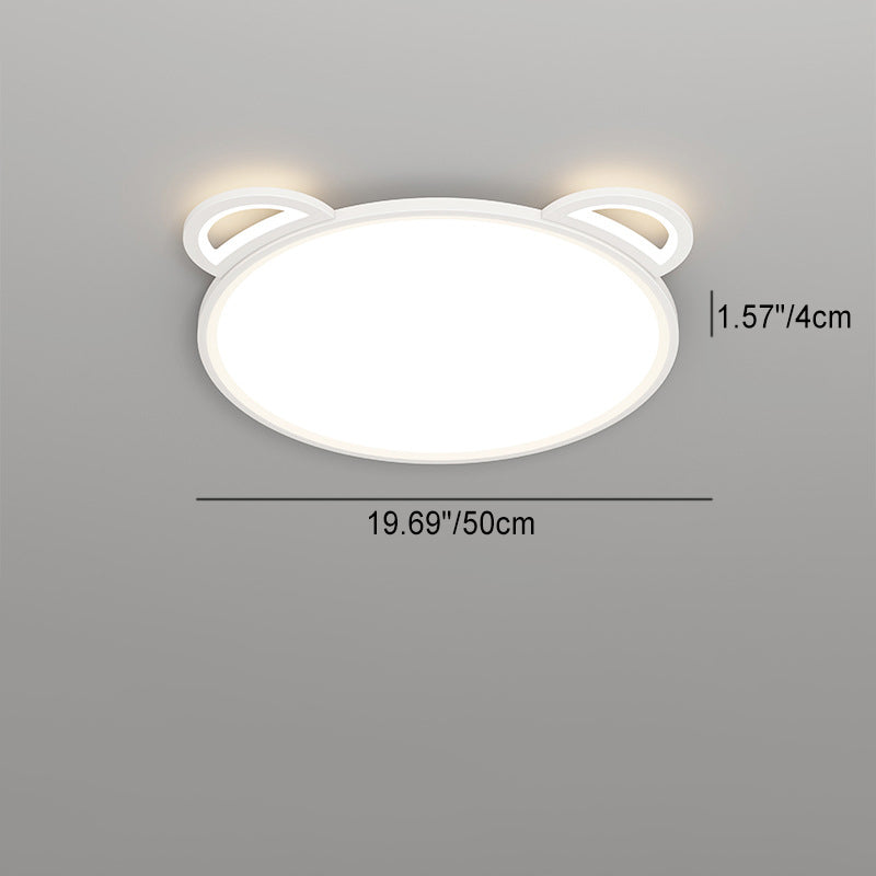 Lumendat Contemporary Creative Kids Cartoon Airplane Bear Iron Aluminum Acrylic LED Flush Mount Ceiling For Bedroom Lumendat