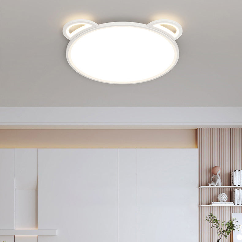 Lumendat Contemporary Creative Kids Cartoon Airplane Bear Iron Aluminum Acrylic LED Flush Mount Ceiling For Bedroom Lumendat