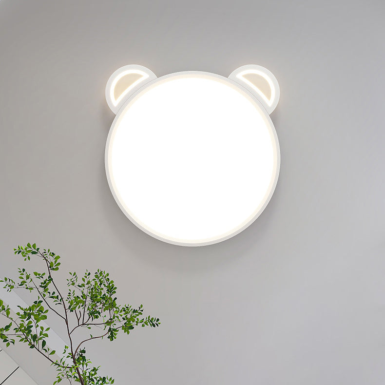 Lumendat Contemporary Creative Kids Cartoon Airplane Bear Iron Aluminum Acrylic LED Flush Mount Ceiling For Bedroom Lumendat