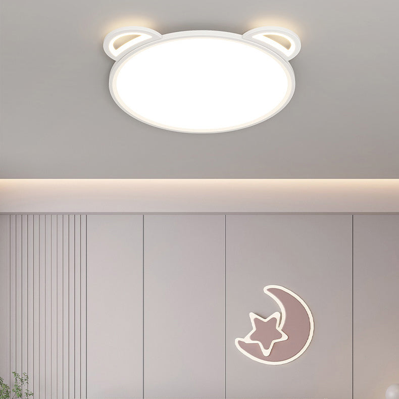 Lumendat Contemporary Creative Kids Cartoon Airplane Bear Iron Aluminum Acrylic LED Flush Mount Ceiling For Bedroom Lumendat