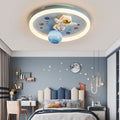 Lumendat Contemporary Creative Cartoon Kids Space Astronaut Resin Iron Acrylic LED Flush Mount Lighting For Bedroom Lumendat