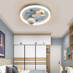Lumendat Contemporary Creative Cartoon Kids Space Astronaut Resin Iron Acrylic LED Flush Mount Lighting For Bedroom Lumendat