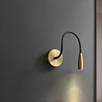 Modern Minimalist Iron Aluminum Flexible Gooseneck LED Wall Sconce Lamp For Bedroom