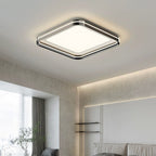 Modern Minimalist Round Square Rectangular Iron PVC LED Flush Mount Ceiling Light For Bedroom Lumendat