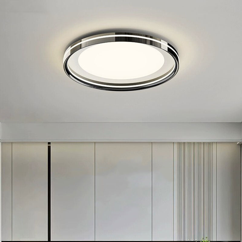 Modern Minimalist Round Square Rectangular Iron PVC LED Flush Mount Ceiling Light For Bedroom Lumendat