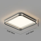Modern Minimalist Round Square Rectangular Iron PVC LED Flush Mount Ceiling Light For Bedroom Lumendat