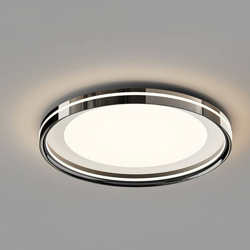 Modern Minimalist Round Square Rectangular Iron PVC LED Flush Mount Ceiling Light For Bedroom Lumendat