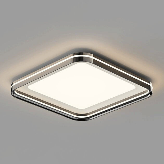 Modern Minimalist Round Square Rectangular Iron PVC LED Flush Mount Ceiling Light For Bedroom Lumendat